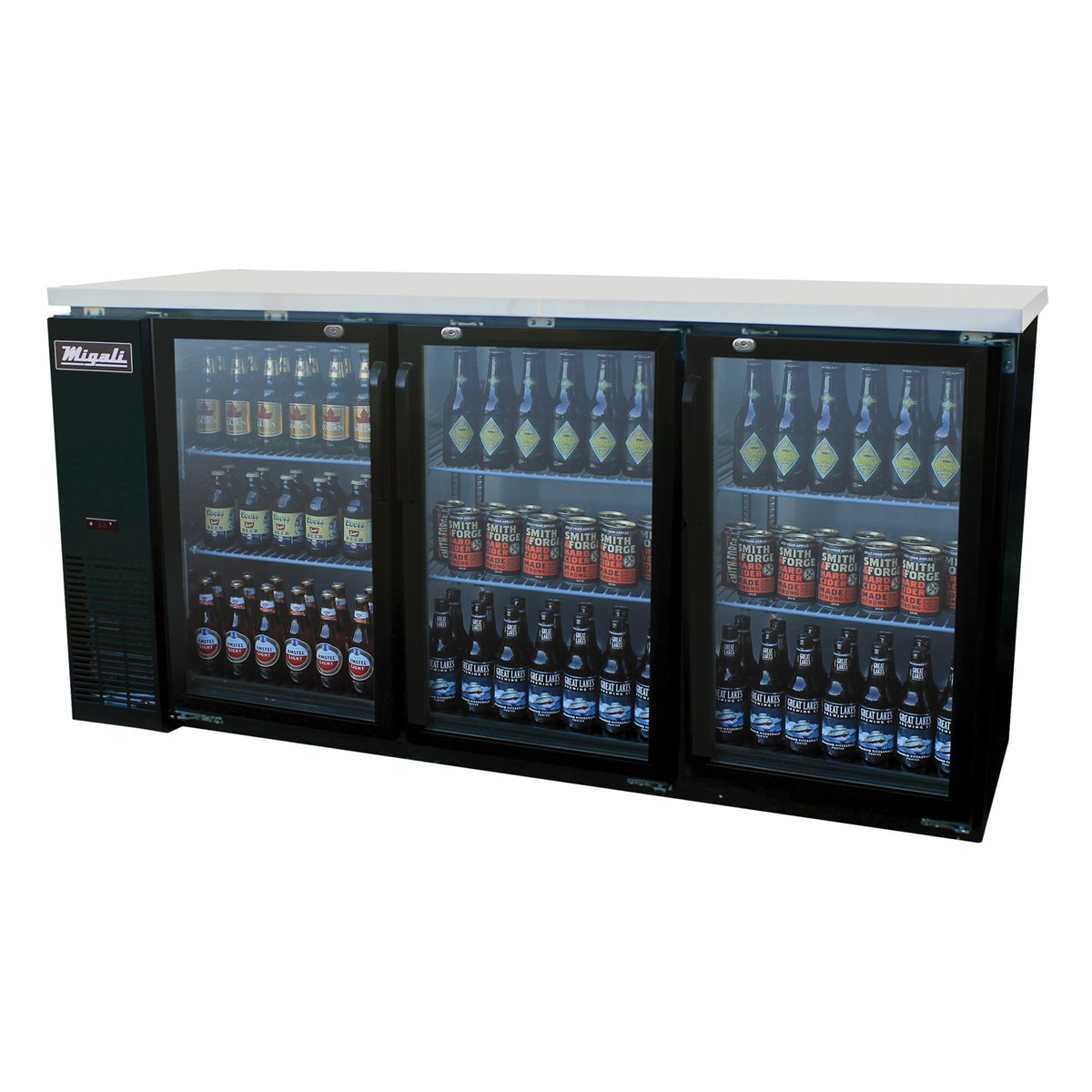 Migali C-BB72G-HC 72” Wide Glass Door Refrigerator — photo 1 of 1