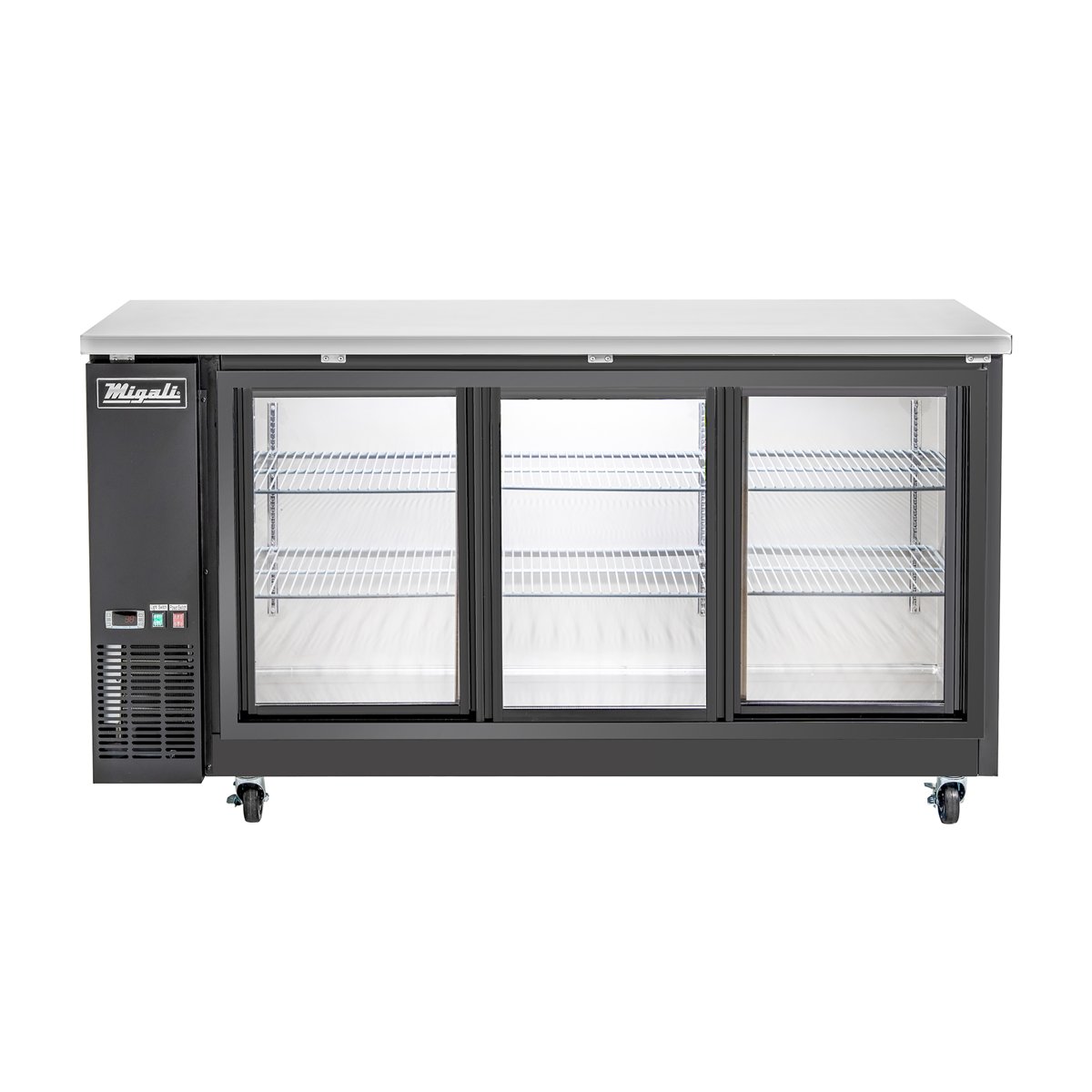 Migali C-BB72SG-HC 72” Wide Glass Door Refrigerator — photo 1 of 1