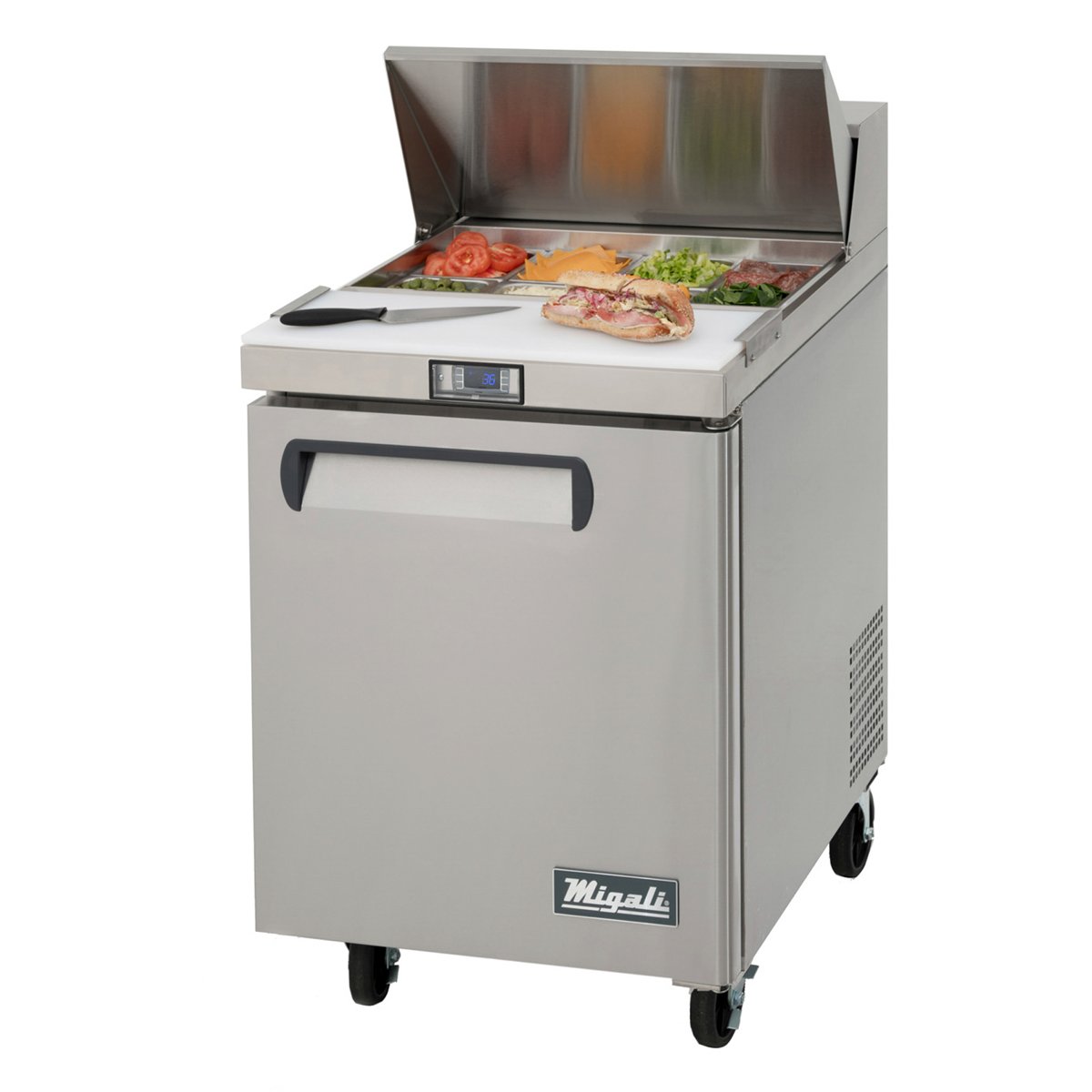 Migali C-SP27-8-HC 27” Wide Refrigerator, 8 (1/6th size) Pans (pans not included) — photo 1 of 1