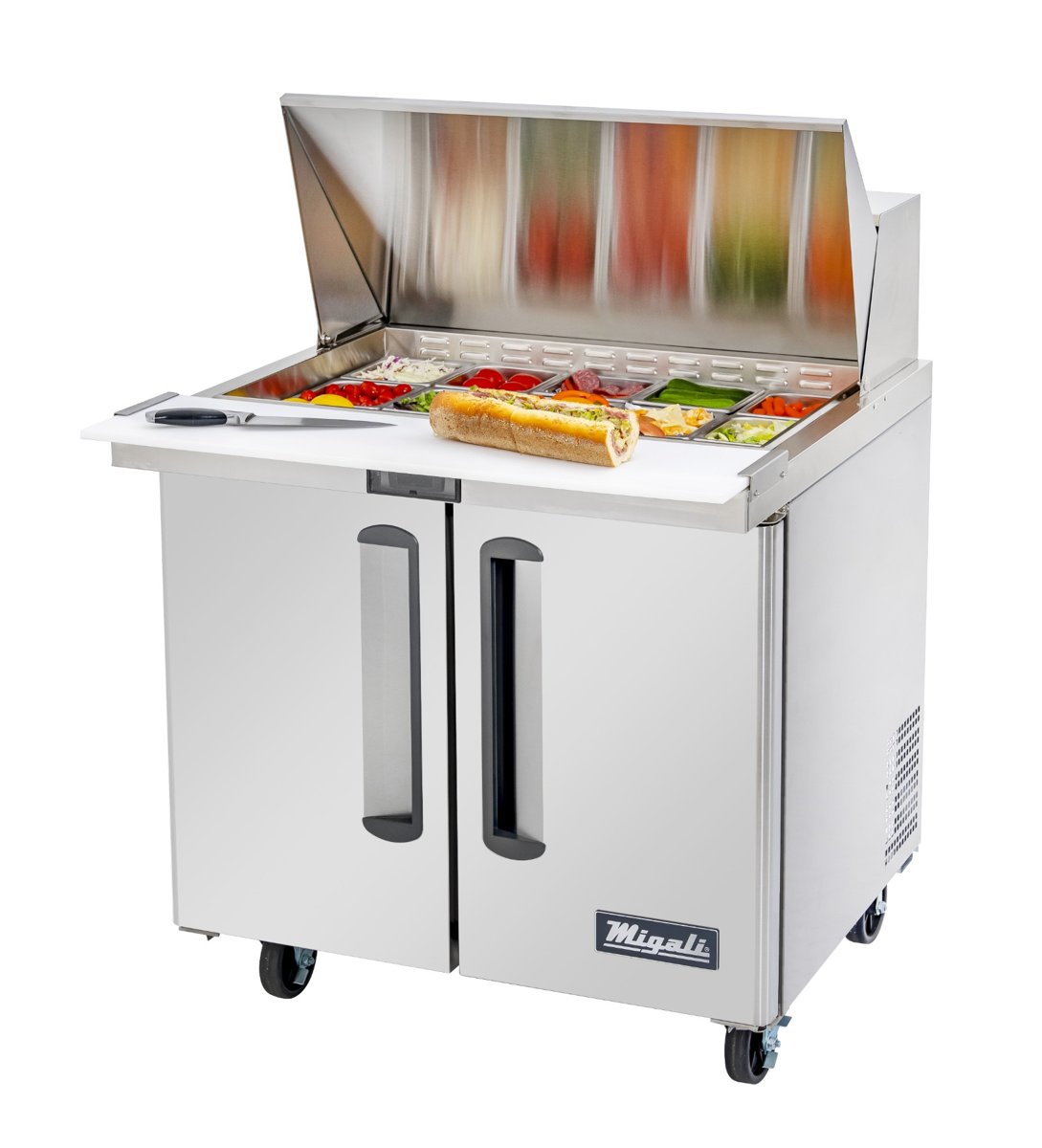 Migali C-SP36-15BT-HC 36” Wide Refrigerator, 15 (1/6th size) Pans (pans not included) — photo 1 of 1