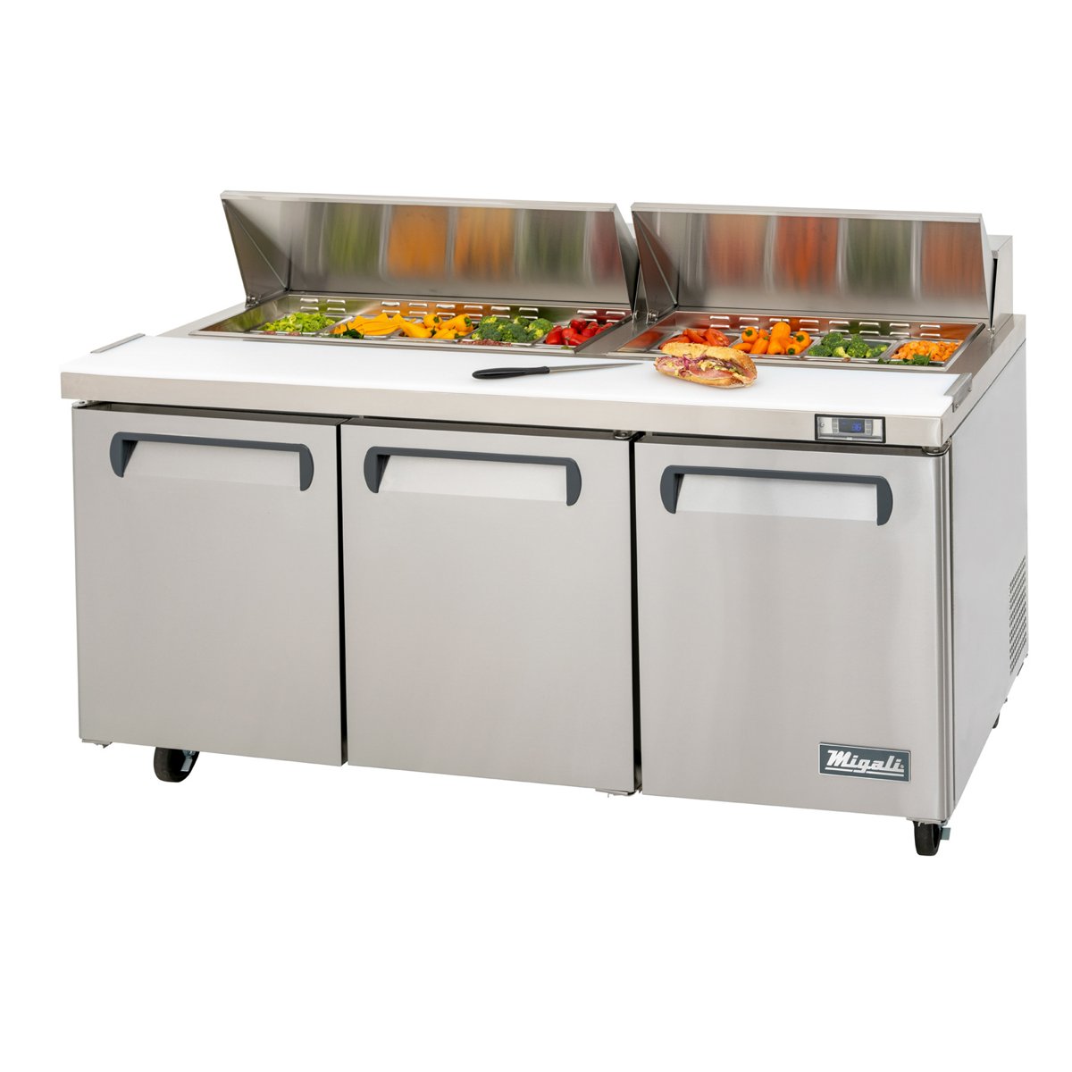 Migali C-SP72-18-HC 72” Wide Refrigerator, 18 (1/6th size) Pans (pans not included) — photo 1 of 1
