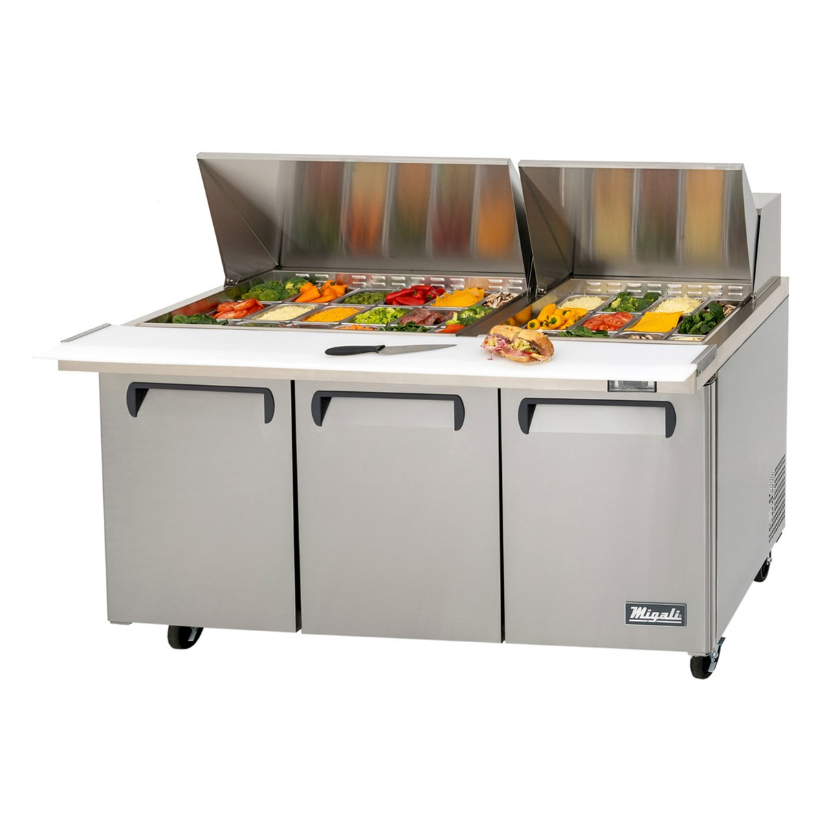 Migali C-SP72-30BT-HC 72” Wide Refrigerator, 30 (1/6th size) Pans (pans not included) — photo 1 of 1