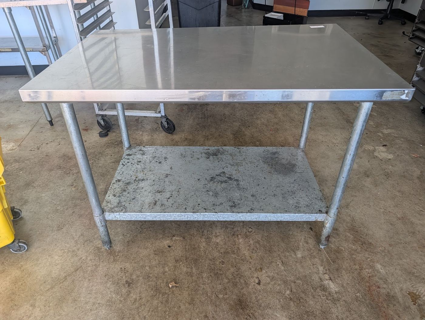 Stainless Steel Work Table 48" x 30" with Galvanized Undershelf — photo 1 of 3